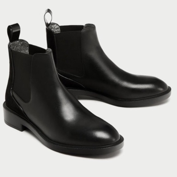 zara black chelsea boots